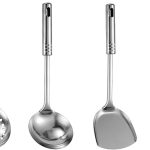 4 Pcs Spatula Sets, 12 Inch Stainless Steel Spatula Spoon and Turner with Stainless Steel Handle for Cooking and Fried